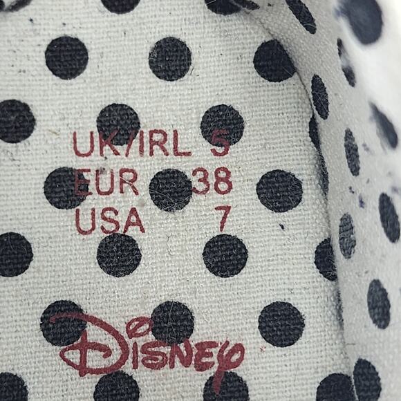 Disney Women's Mickey Mouse White Faux Leather Laced Sneakers Size 7 - Picture 5 of 6